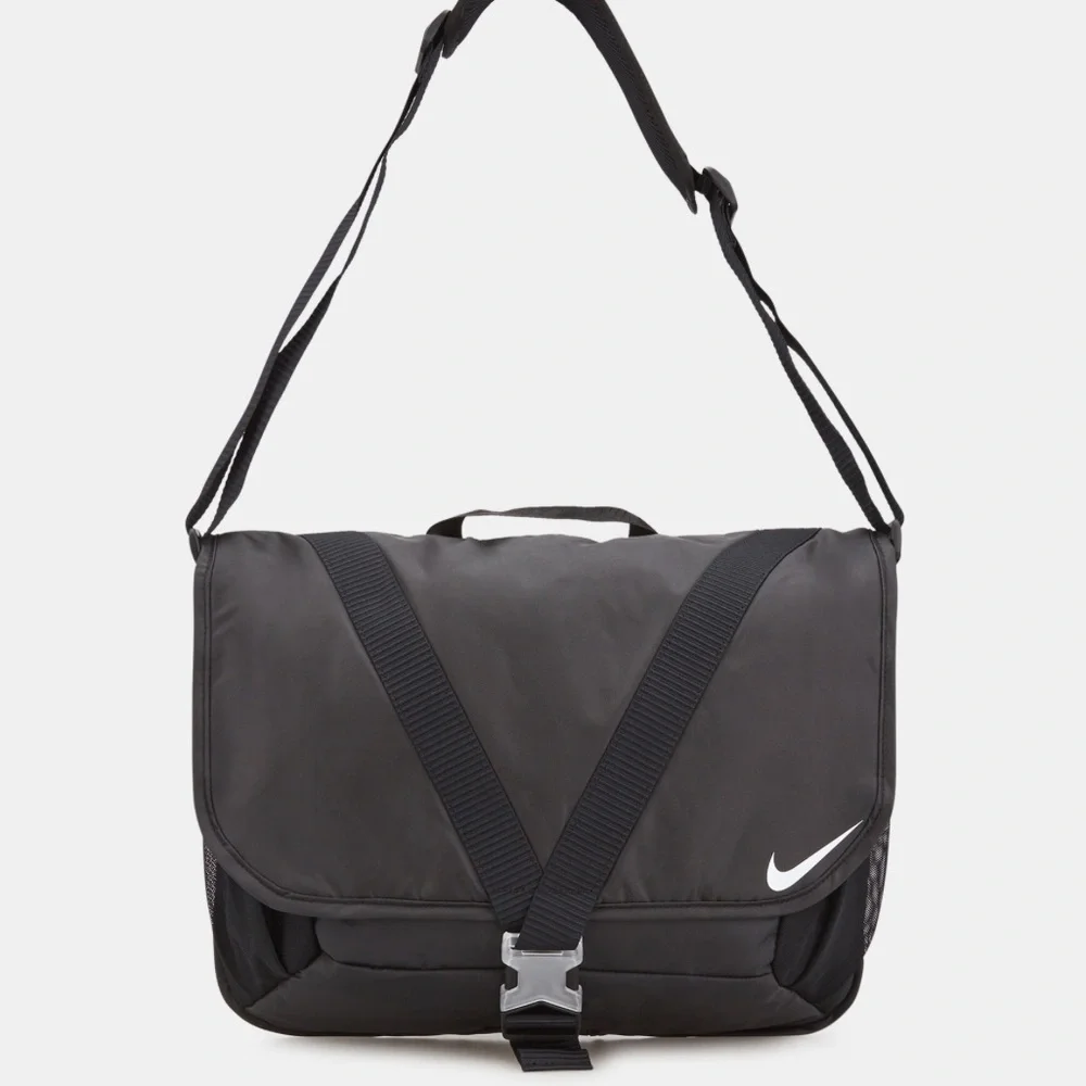 Nike NSW Essentials Messenger Bag Black/Iron Grey-White New Men's OS